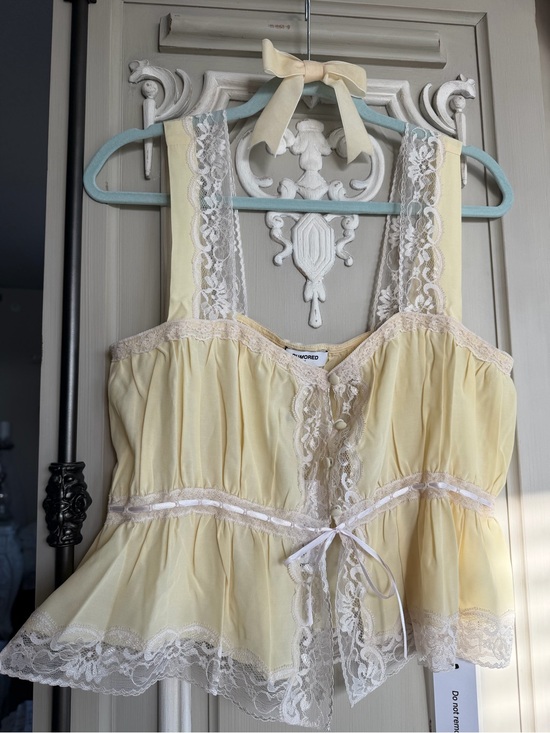 Rumored Tops - RUMORED “KEEPSAKE” Blouse, In Custard Yellow, Size Medium, NWT